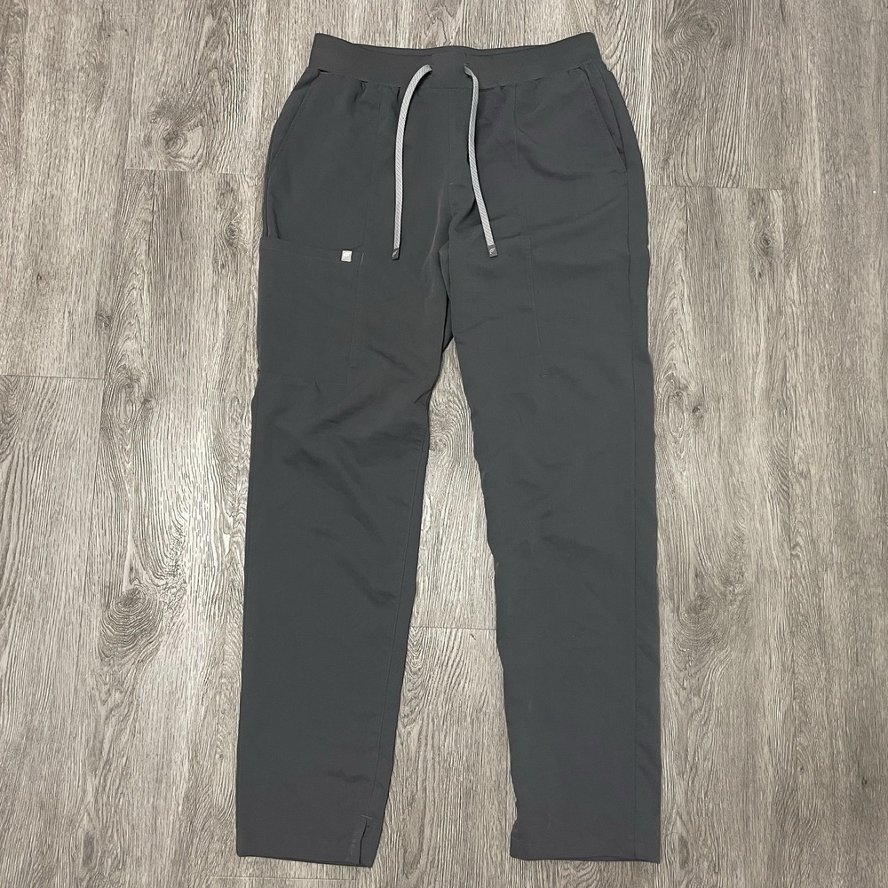 Fabletics Ion Scrub Pant Women's Large Tall Gray Stretch Drawstring Straight Leg